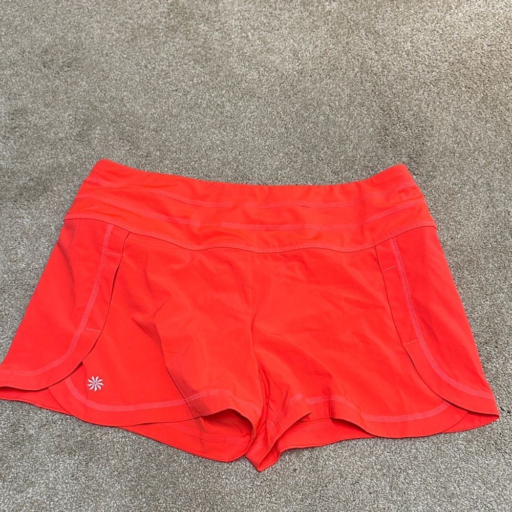 Athleta Bright Orange Athletic Shorts